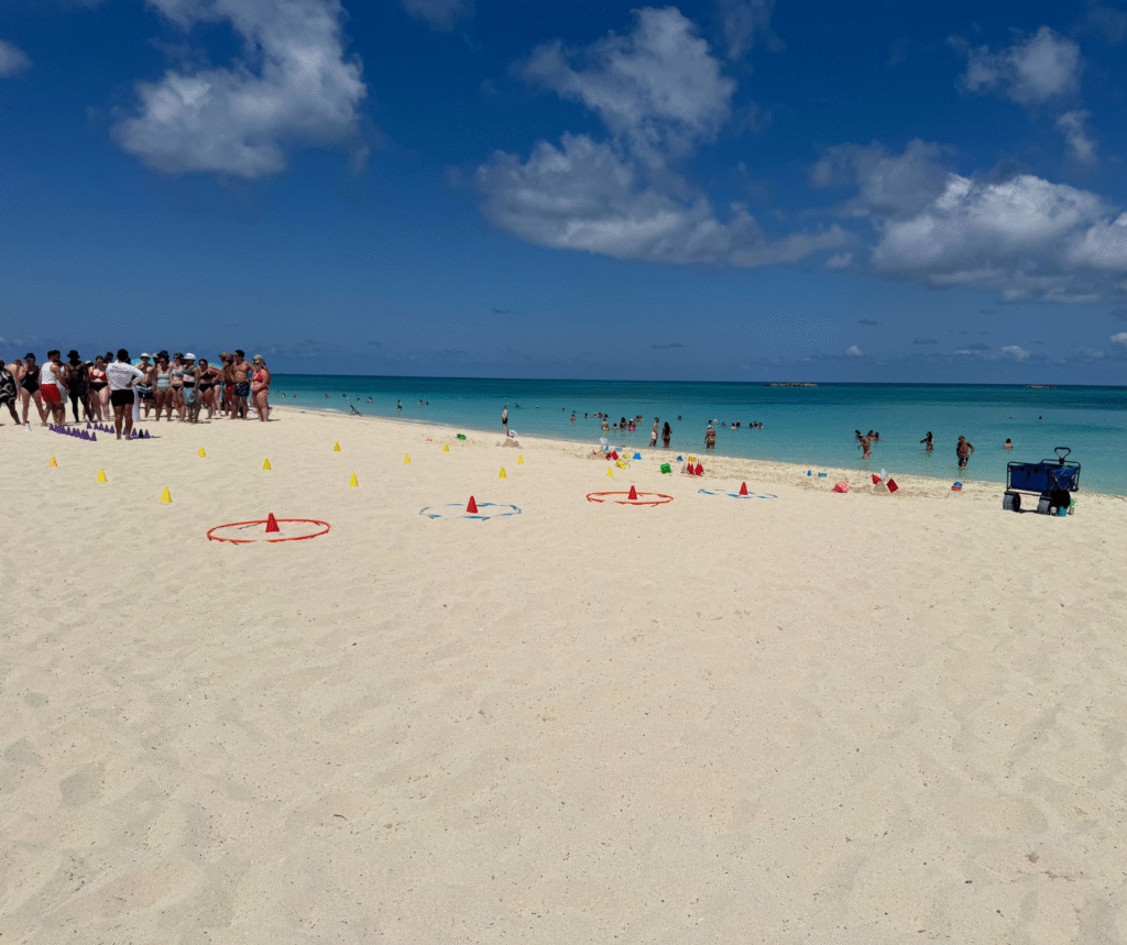 Beach game activities at THe Beach Club at Biminii